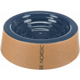   Trixie BE NORDIC Ceramic Bowl - kerámia tál (bézs,sötétkék) kutyák részére (0,2l /16cm)