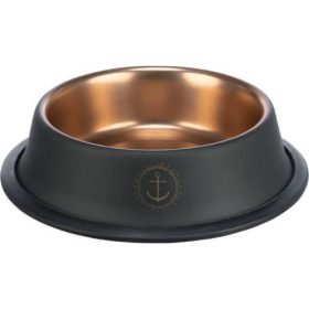   Trixie BE NORDIC Ceramic Bowl - gumi/acél tál (fekete/bronz) kutyák részére (0,45l /19cm)