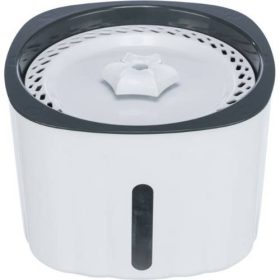   Trixie Drinking Fountain Flower - ivókút (szürke/fehér) kutyák és macskák részére (2,5l/18,5x13x18,5cm)