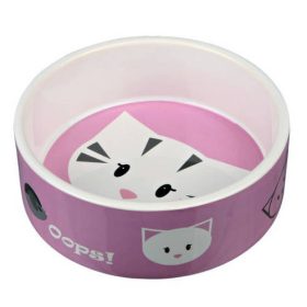   Trixie Ceramic Bowl - kerámia tál (fehér, mintás) macskák részére (0,3l /12cm)