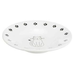   Trixie Ceramic Bowl - kerámia tál (fehér/mintás) macskák részére (0,2l/15cm)