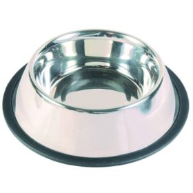 Trixie Rozsdamentes acél tál, gumis, 0.9L