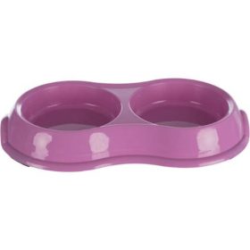   Trixie Double Bowl - Műanyag duplatál (vegyes színekben) macskák részére (0,2l /11cm)