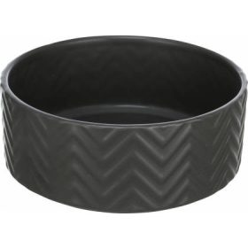   Trixie Ceramic Bowl - kerámia tál (nyomott mintával, fekete) kutyák részére (1,6l/20cm)