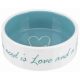 Trixie Pet's Home Ceramic Bowl - kerámia tál (mintás, fehér/petrolkék) kutyák és macskák részére (0,3l/12cm)