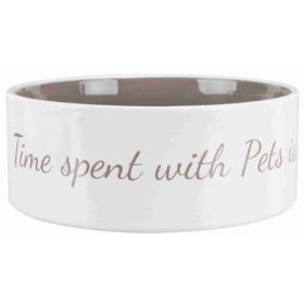   Trixie Pet's Home Ceramic Bowl - kerámia tál (mintás, fehér/tópszín) kutyák részére (1,4l/20cm)