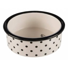   Trixie Ceramic Bowl - kerámiatál (macska minta, fehér/fekete) macskák részére (0,3l/12cm)
