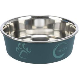   Trixie Stainless Steel Bowl - fémtál műanyag borítással (mintás, többféle színben) kutyák részére (0,3l/12cm)
