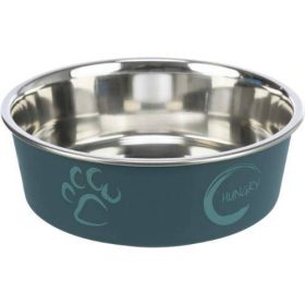   Trixie Stainless Steel Bowl - fémtál műanyag borítással (mintás, többféle színben) kutyák részére (1,5l/21cm)