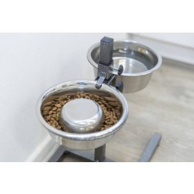   Trixie Slow Feeding Stainless Steel Bowl - evéslassító tál (fém, szilikon bevonattal) kutyák részére (24cm/1,5l)