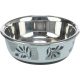KT25.Trixie Stainless Bowl flat- Rozsdamentes tál (kék-szürke) kutyák részére (21cm/1,6l)
