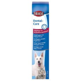   Trixie Dental Care Gel with Beef Aroma - fogkrém (marhás ízesítéssel) kutyák és macskák részére (100g)
