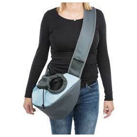   KT25.Trixie Sling Front Carrier - féloldalas szállítótáska (világosszürke/sötét szürke) kutyák részére (50x25x18cm)