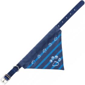   KT24:Premium Collar with Neckerchief - nyakörv kendővel - indigókék (M-L) 43-55cm/25mm
