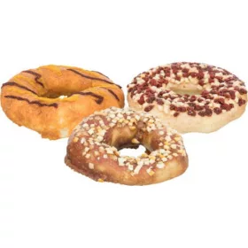   Trixie donuts - jutalomfalat (3 féle, kacsa,tőkehal,csirke) kutyák részére (ömlesztett) 10cm/100g