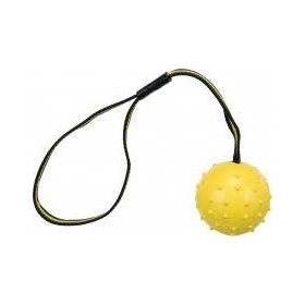   Trixie Sporting Ball on a Strap - natúr gumi játék (labda) kutyák részére (6x35cm)