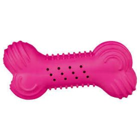   Trixie Rustling Bone Dog Toy - natúr gumi játék (zörgős csont) kutyák részére (18cm)