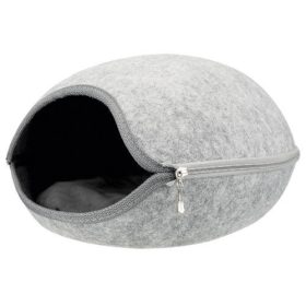   KT25.Trixie Cave Luna -  Filc kuckó (világosszürke) kutyák és macskák részére (58x39x54cm)