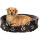 KT25:Trixie Jimmy bed - peremes, ovális fekhely (fekete,mintás) kutyák részére (85x75cm)
