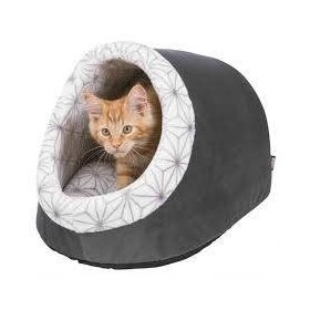   KT24:Trixie Diamond Cave - plüss barlang (fehér/antracit szürke) kutyák részére (35x26x40cm)