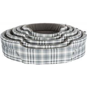   KT25.Trixie Lucky Bed - ovális, peremes fekhely (szürke/fehér) kutyák részére (85x75cm)