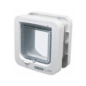   Trixie SureFlap 4-Way Cat Flap - kutya és macskaajtó mikrochip azonosítással (fehér) 21x21cm