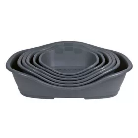   Trixie Sleeper Plastic Bed - műanyag fekhely (sötétszürke) kutyák részére (53x80cm)