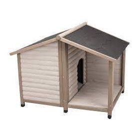   KT25. Trixie Lodge Dog Kennel - kutyaház (szürke) közepes és nagytestű kutyák részére (130x100x105cm)