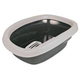   Trixie Carlo Litter Tray, with Rim - peremes (sötét szürke/világos szürke) macskák részére (31x14x43cm)