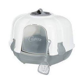   Trixie Maro Corner Litter Tray - Fedeles, sarok macska WC (tópszín,krém) 60x43x52cm