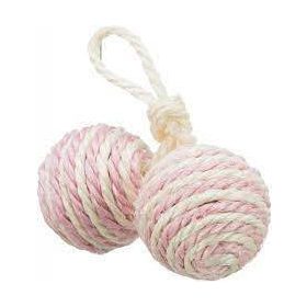   Trixie 2 Balls on a Rope - kötél játék (labda) macskák részére (4.5cm)