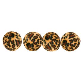   Trixie Set of Toy Balls with Leopard Print - játék (labda) macskák részére (4cm/4db)