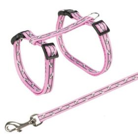   Trixie Harness with Lead - hám szett (mintás,több féle színben) macskák részére ( 27–45 cm/10mm, 1,20m)
