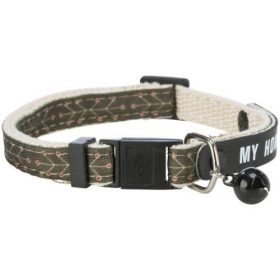   KT25.Trixie Collar with Address Tag - nyakörv címtartóval (olivazöld/bézs) macskák részére