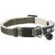 KT25.Trixie Collar with Address Tag - nyakörv címtartóval (olivazöld/bézs) macskák részére