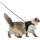 Trixie Soft Harness XXL with Lead - hám és póráz szett (fekete) nagytestű macskák részére (36-54cm/1.2m)