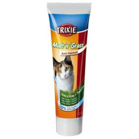  Trixie Malt'n' Grass Anti-Hairball Paste  - kiegészítő eleség (szőroldó) malátás,zöldfűves paszta macskák részére (100g)