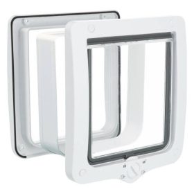   Trixie 4-Way Flap Door XXL with Tunnel - kutya- és macskaajtó alagúttal (fehér) 24-28cm