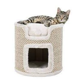   Trixie Ria Cat Tower - torony kaparófa (világosszürke/natúr) macskák részére (37cm)