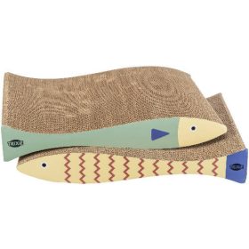   Trixie Scratching Bed -   Kaparó kartonból (halacska,macskamentával (40x30x11cm) 2db