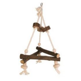   Trixie Swing on Rope - játék (fa hinta kötélen) díszmadarak részére  (27x27x27cm)