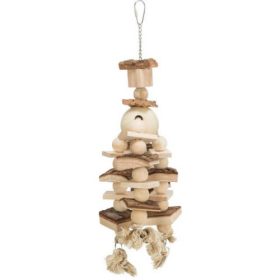   Trixie Wooden Toy - Fajáték parafával nagypapagájok részére (35cm)