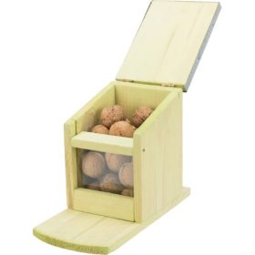   Trixie Feeding station for squirrels - etető mókusok részére (fenyőfa/fém) 12x18x24cm
