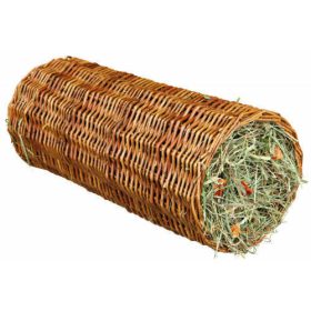   Wicker Tunnel with Hay - Bújócső (vesszőből font) szénával rágcsálók részére (20x38cm)