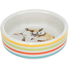   Trixie Ceramic Bowl - kerámia tál (színes,mintás) rágcsálók részére (80ml /8cm)