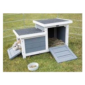   Trixie Small Animal Home - faház (szürke,fehér) nyulak részére  (70x43x45cm)