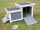 Trixie Small Animal Home - faház (szürke,fehér) nyulak részére  (70x43x45cm)