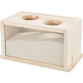   Trixie Sand Bath with platform -homok fürdető hörcsögnek/futóegereknek, (fa) 28x15x15cm
