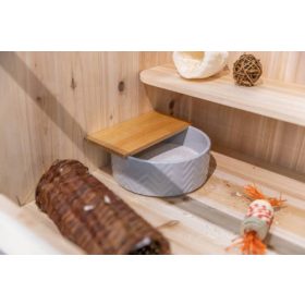   Trixie Sand Bath with platform -homok fürdető egérnek/hörcsögnek, (kerámia,fa) 20/21 cmx8cm