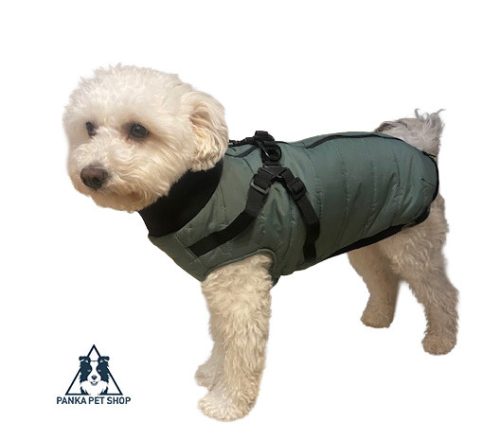 Trixie kabát hámmal (zsálya, vízlepergető) kutyák részére (S) 40cm